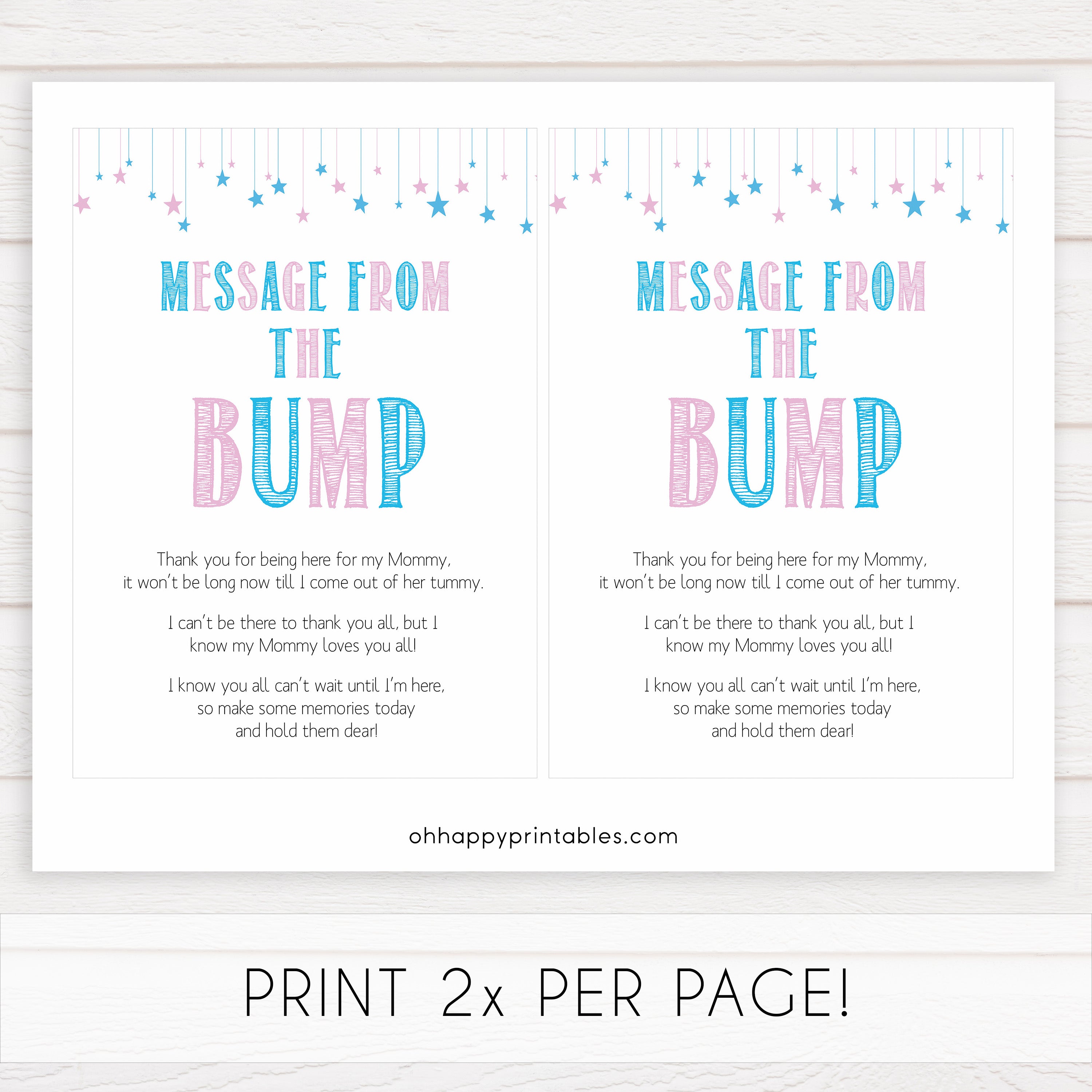 Gender reveal baby games, message from the bump baby game, gender reveal shower, fun baby games, gender reveal ideas, popular baby games, best baby games, printable baby games, gender reveal baby games