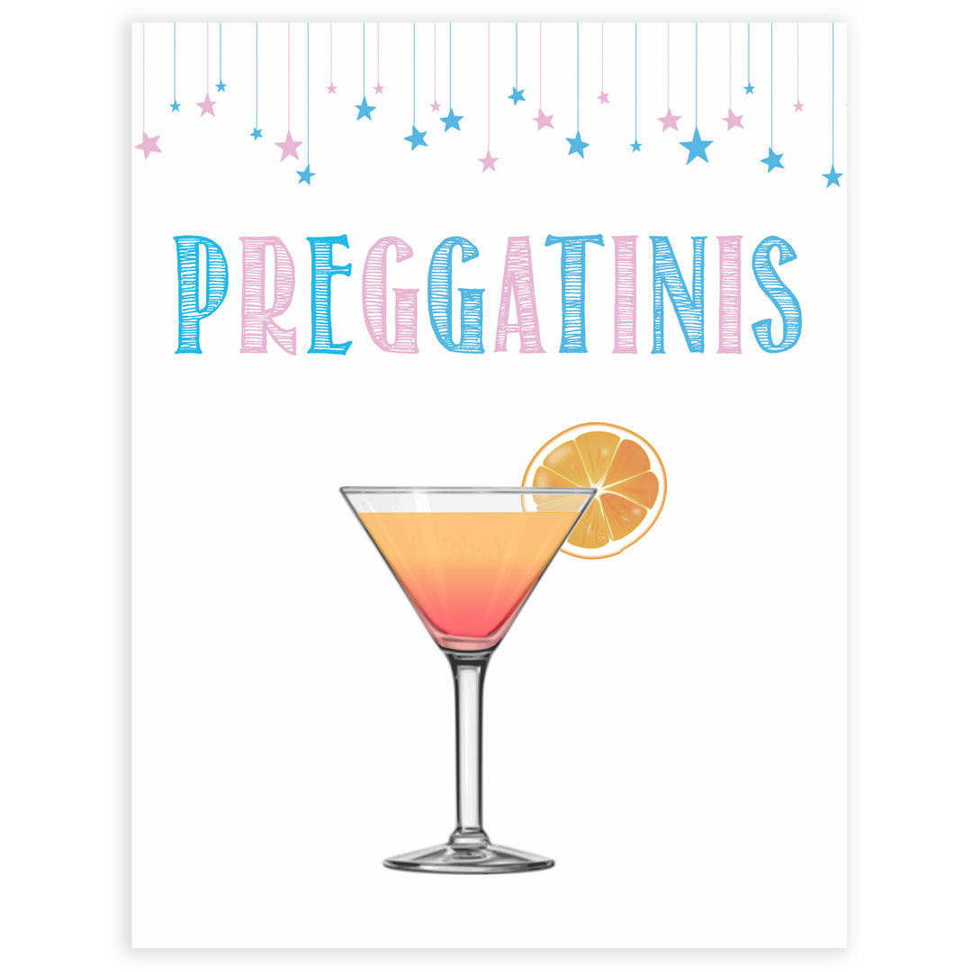 Gender reveal baby signs, preggatinis baby signs, baby shower signs, baby shower decor, gender reveal ideas, top baby shower ideas, printable baby signs