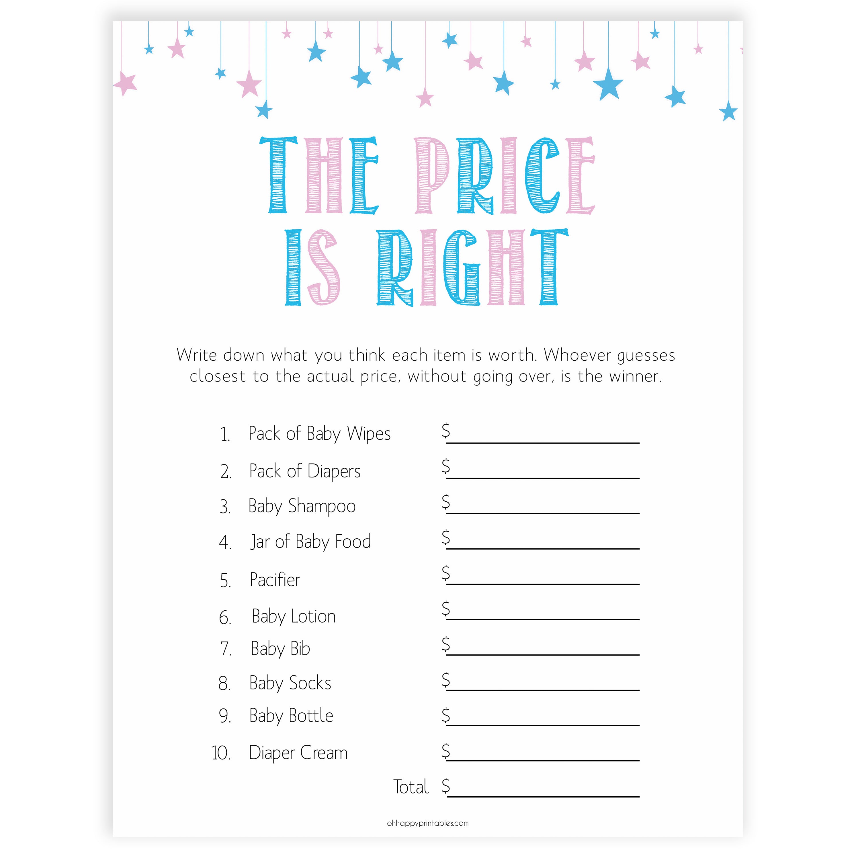 The price is right printable game on sale