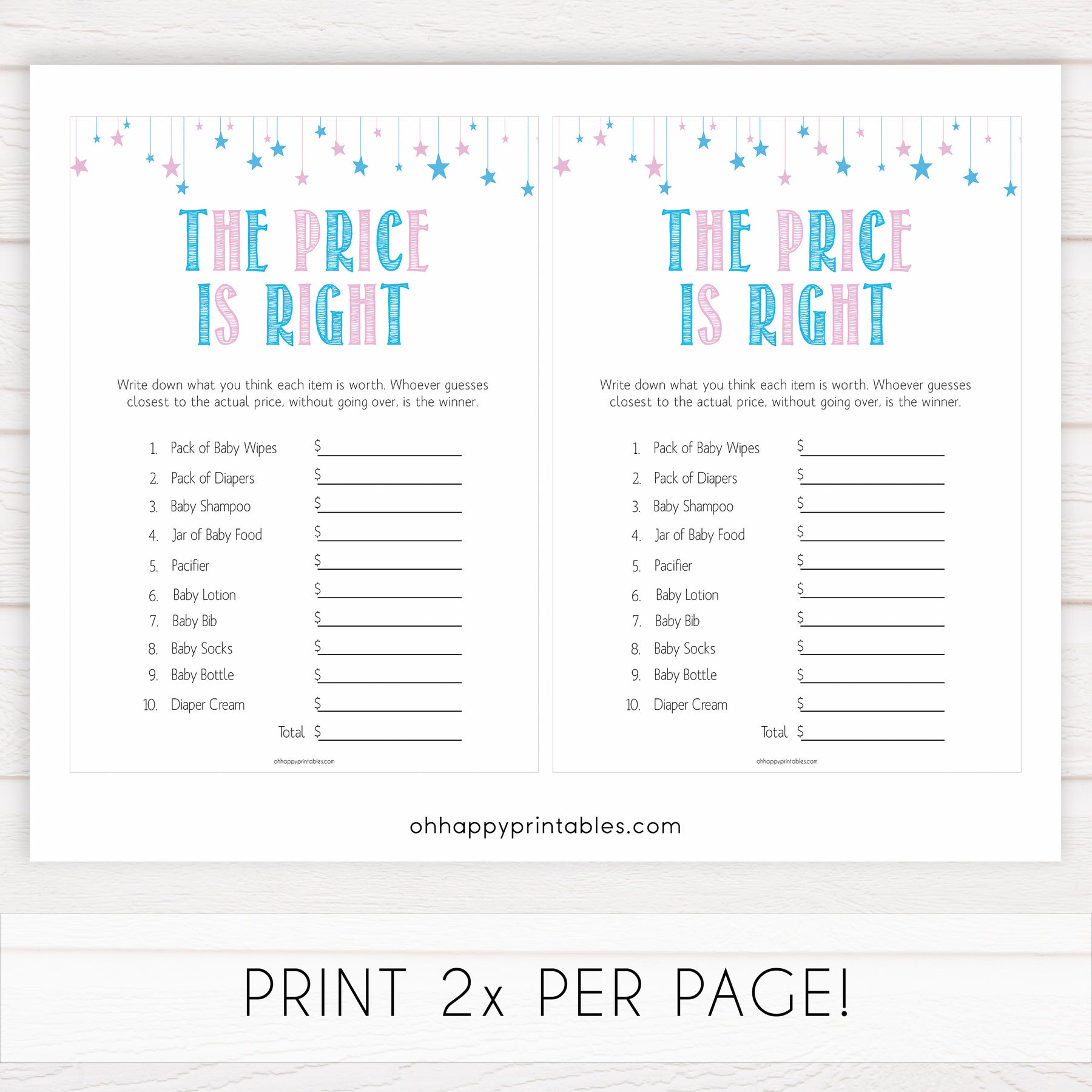 Gender reveal baby games, the price is right baby game, gender reveal shower, fun baby games, gender reveal ideas, popular baby games, best baby games, printable baby games, gender reveal baby games
