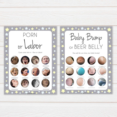Grey Yellow 10 Baby Shower Games, Printable Baby Shower Games, Baby Shower Games, Stars Baby Shower Games, Baby Shower Pack, Baby Shower, fun baby shower games, popular baby shower games