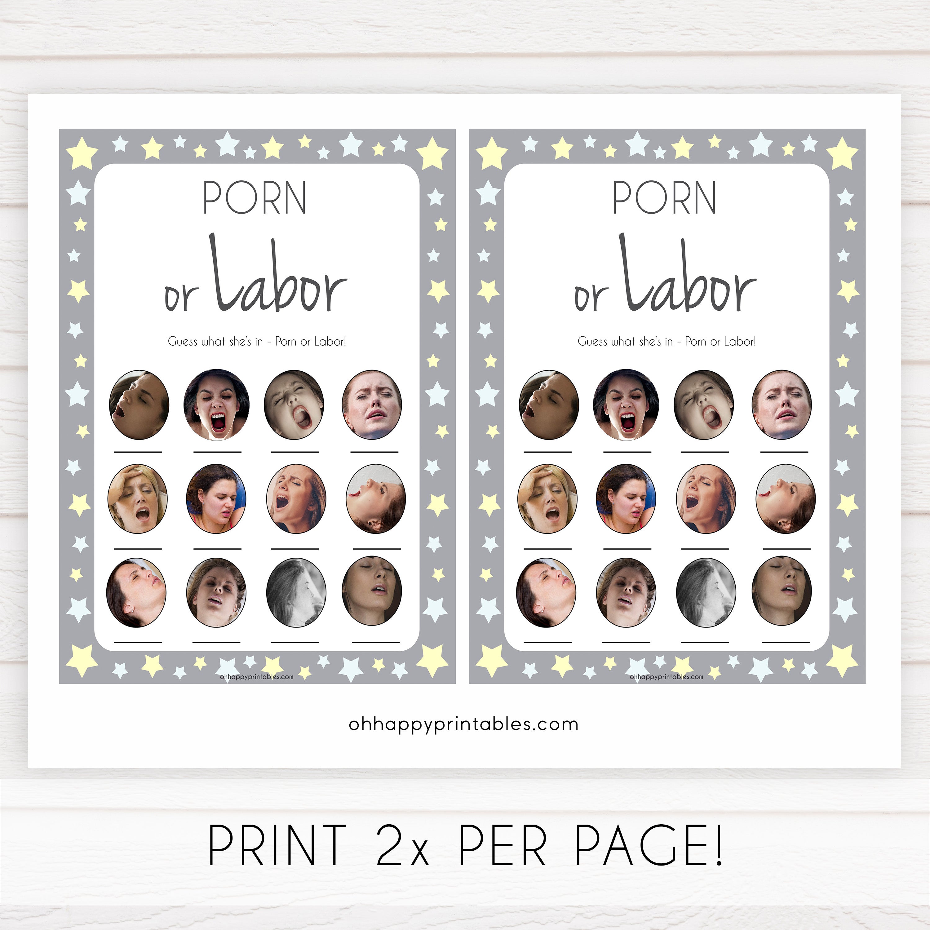 porn or labor baby shower games, porn or labour games, fun baby shower games, popular baby shower games, fun baby games