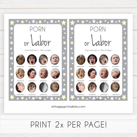 porn or labor baby shower games, porn or labour games, fun baby shower games, popular baby shower games, fun baby games