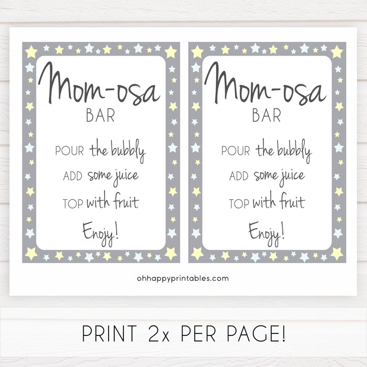 grey and yellow stars baby signs, printable baby signs pack, stars baby shower, printable baby decor, fun baby signs, printable baby decor