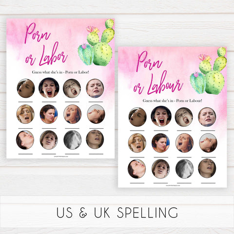 Cactus baby games, labor or porn, baby bump or beer belly, boobs or butts,printable baby shower games, Mexican baby shower, fun baby games, top baby games, best baby games, baby shower games