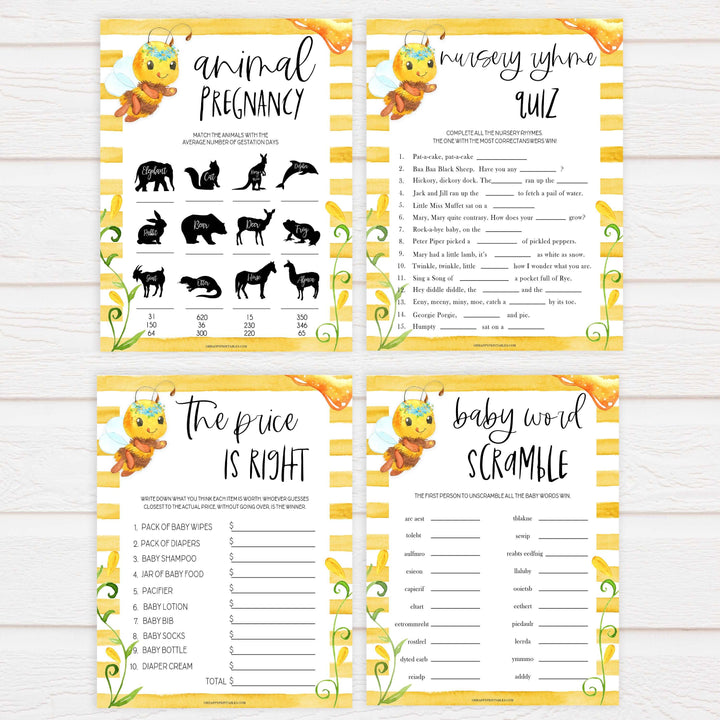 10 baby shower games bundle, baby games bundle, Printable baby shower games, mommy bee fun baby games, baby shower games, fun baby shower ideas, top baby shower ideas, mommy to bee baby shower, friends baby shower ideas