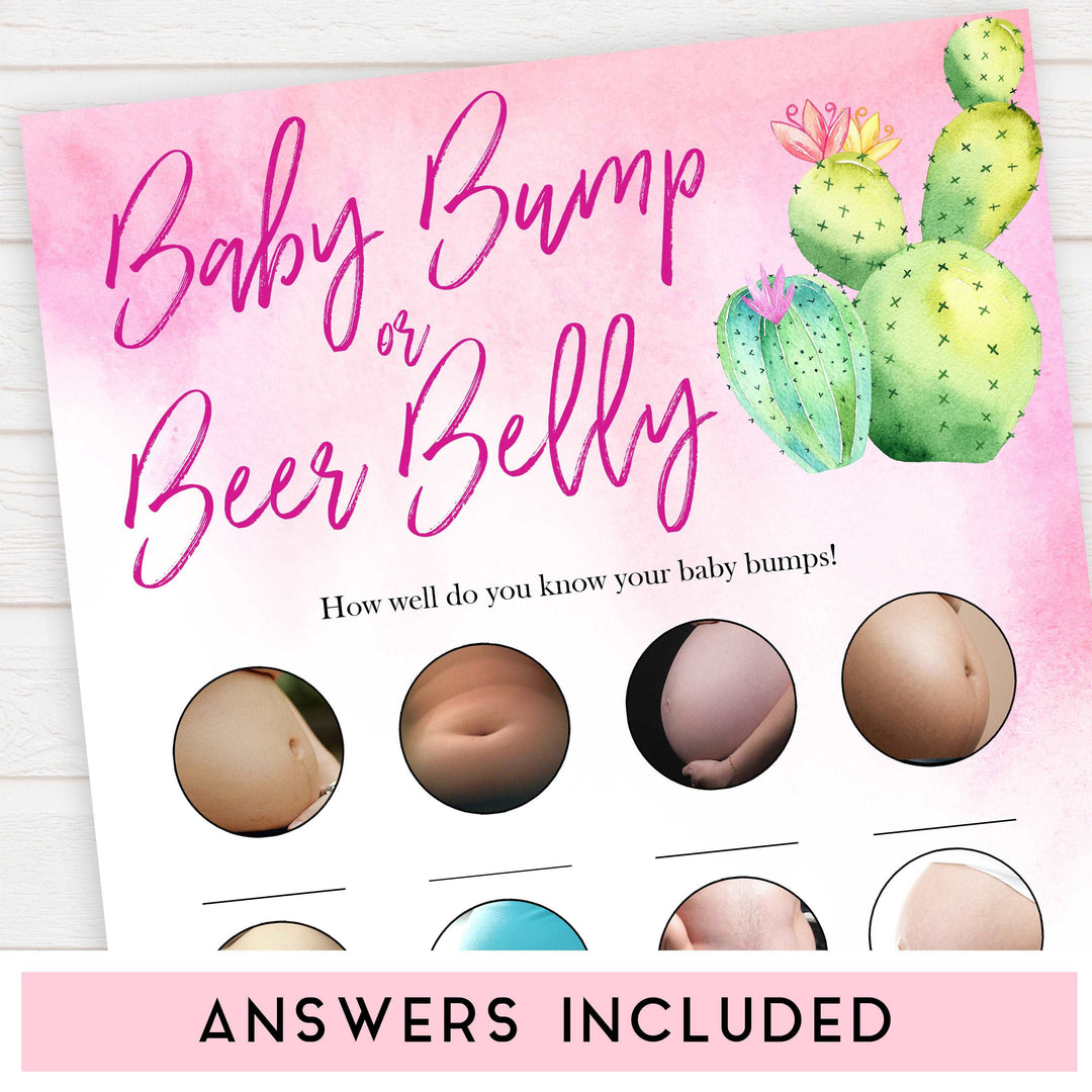 Cactus baby games, labor or porn, baby bump or beer belly, boobs or butts,printable baby shower games, Mexican baby shower, fun baby games, top baby games, best baby games, baby shower games