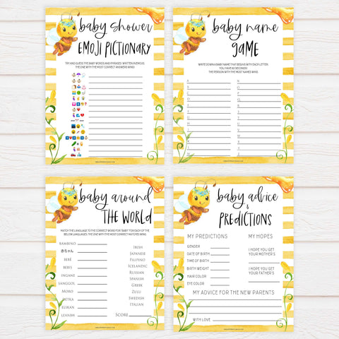 10 baby shower games bundle, baby games bundle, Printable baby shower games, mommy bee fun baby games, baby shower games, fun baby shower ideas, top baby shower ideas, mommy to bee baby shower, friends baby shower ideas