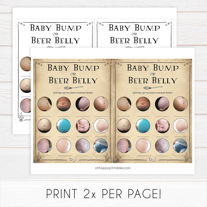 labor or porn, baby bump or beer belly, Wizard baby shower games, printable baby shower games, Harry Potter baby games, Harry Potter baby shower, fun baby shower games,  fun baby ideas