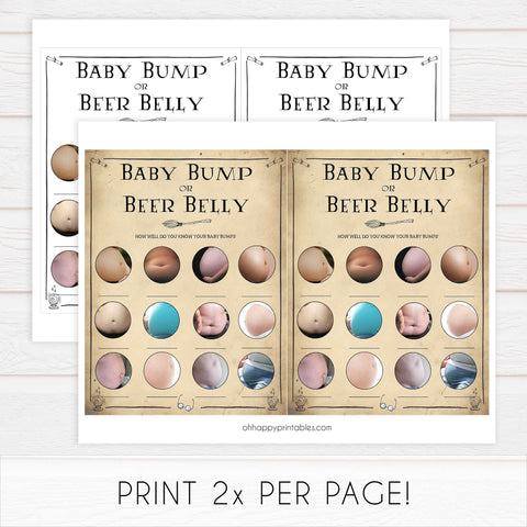 labor or porn, baby bump or beer belly, Wizard baby shower games, printable baby shower games, Harry Potter baby games, Harry Potter baby shower, fun baby shower games,  fun baby ideas