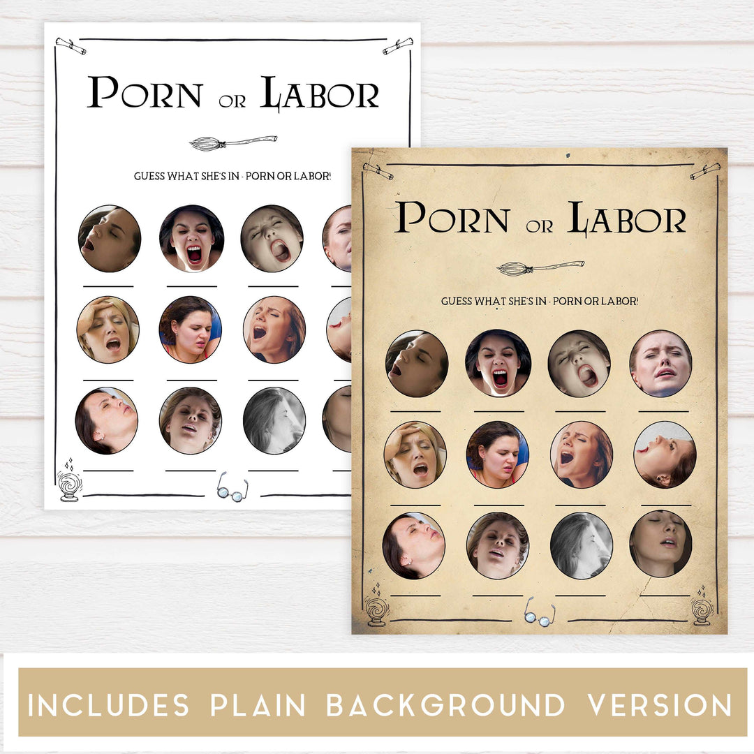 labor or porn, baby bump or beer belly, Wizard baby shower games, printable baby shower games, Harry Potter baby games, Harry Potter baby shower, fun baby shower games,  fun baby ideas