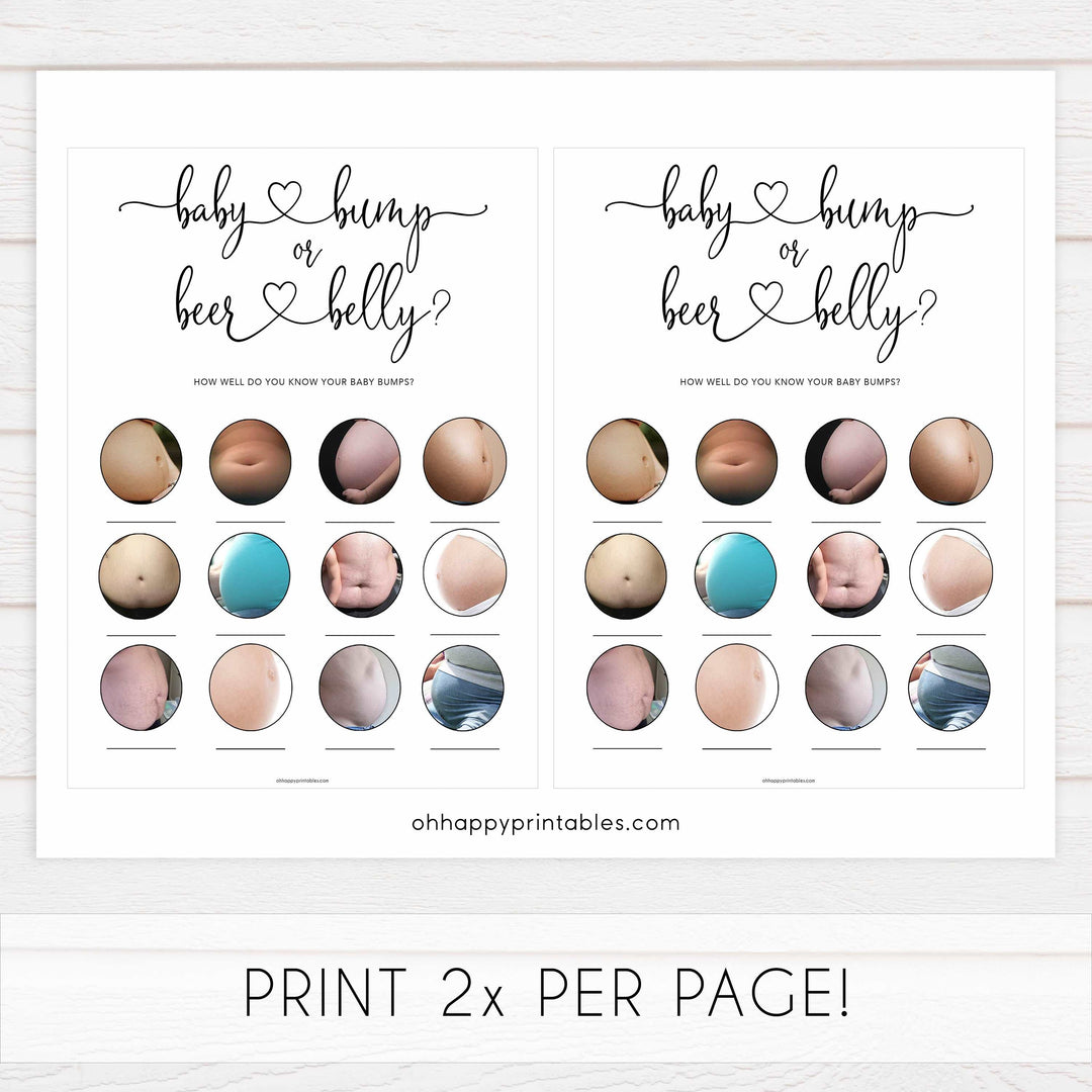 minimalist baby shower, 3 baby games bundle, labor or porn, baby bump or beer belly, boobs or butts baby games, printable baby games, fun baby shower games