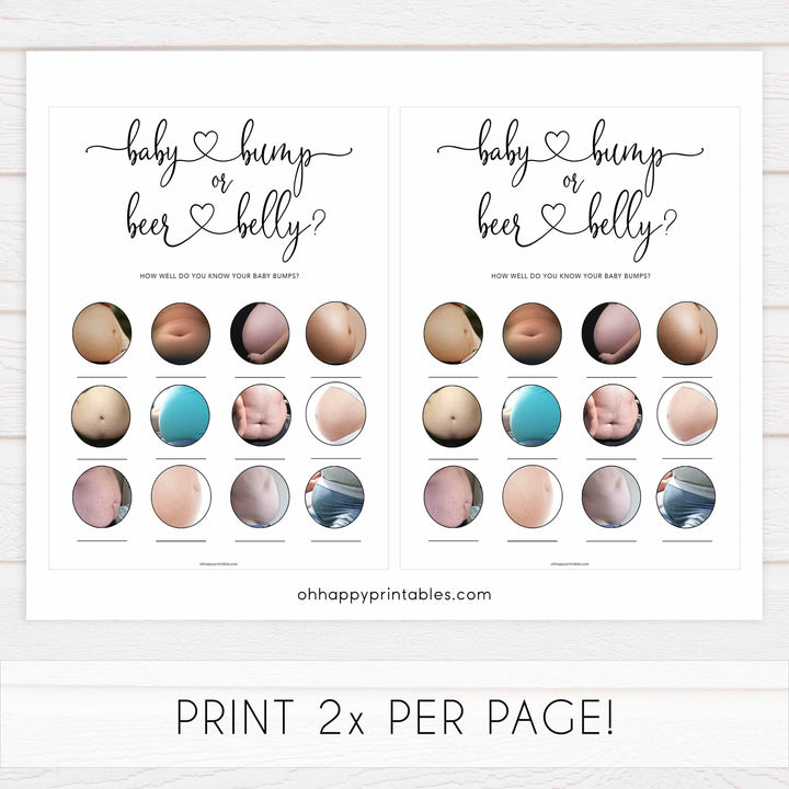 minimalist baby shower, 3 baby games bundle, labor or porn, baby bump or beer belly, boobs or butts baby games, printable baby games, fun baby shower games