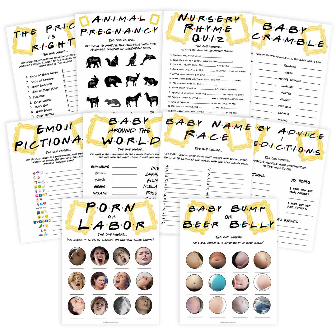 10 baby shower games, Printable baby shower games, friends fun baby games, baby shower games, fun baby shower ideas, top baby shower ideas, friends baby shower, friends baby shower ideas