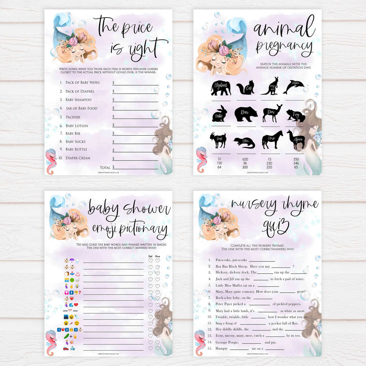10 little mermaid baby shower games, Printable baby shower games, little mermaid baby games, baby shower games, fun baby shower ideas, top baby shower ideas, little mermaid baby shower, baby shower games, pink hearts baby shower ideas