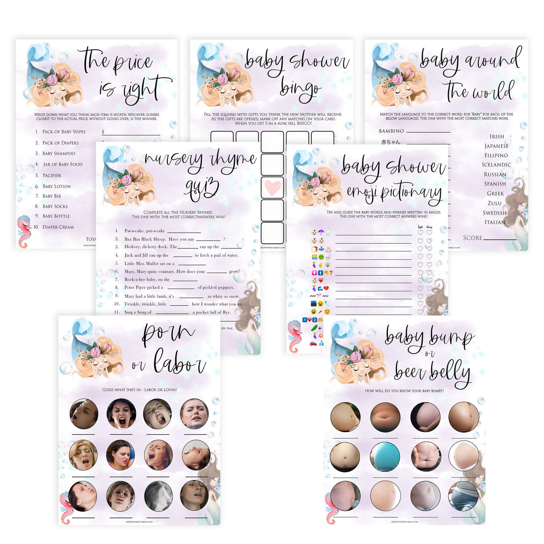 7 baby shower games, Printable baby shower games, little mermaid baby games, baby shower games, fun baby shower ideas, top baby shower ideas, little mermaid baby shower, baby shower games, pink hearts baby shower ideas