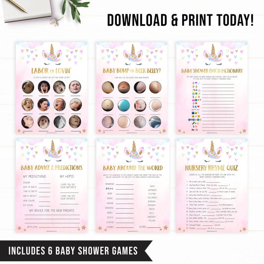 unicorn baby shower games, Printable baby shower games, unicorn baby games, baby shower games, fun baby shower ideas, top baby shower ideas, unicorn baby shower, baby shower games, fun unicorn baby shower ideas