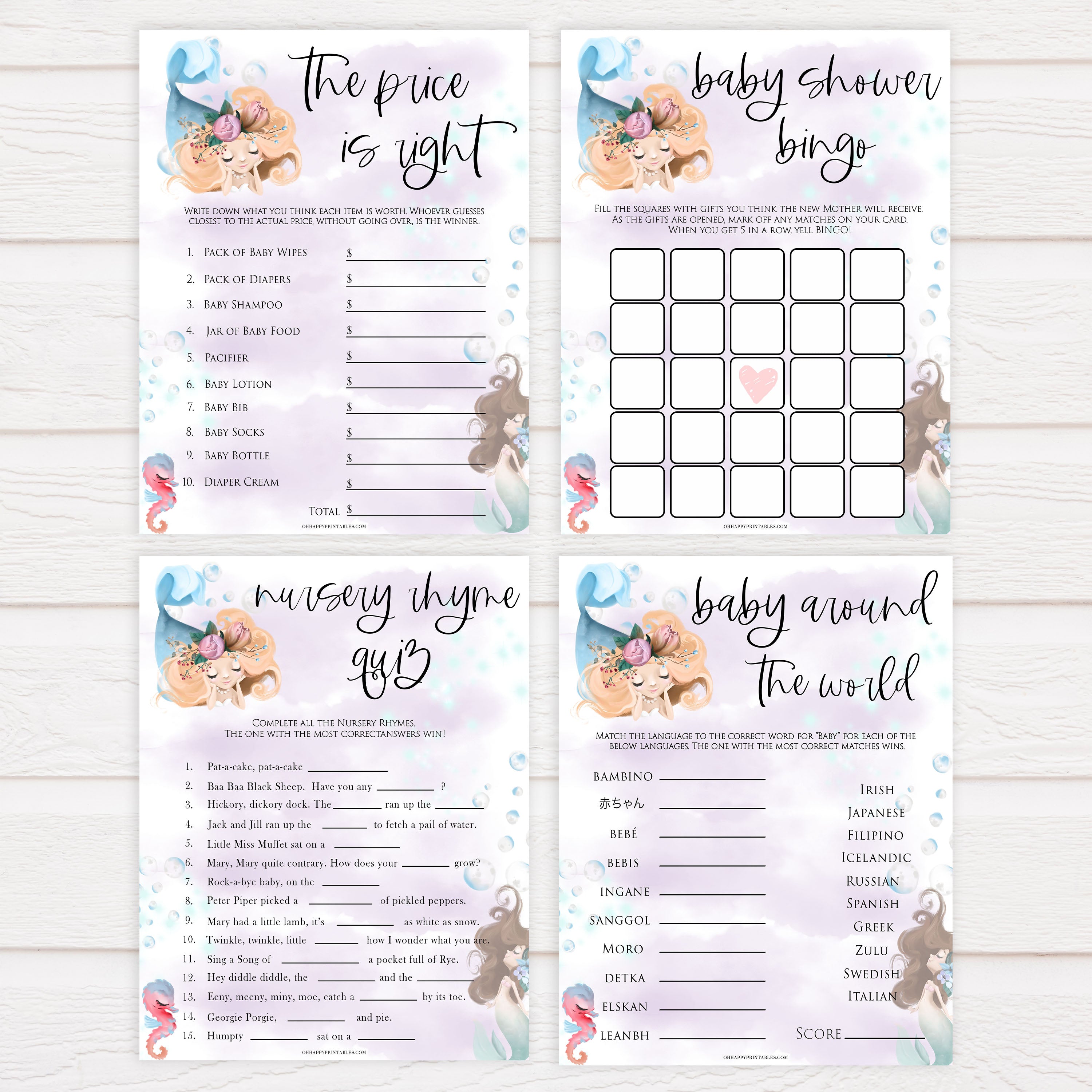 7 baby shower games, Printable baby shower games, little mermaid baby games, baby shower games, fun baby shower ideas, top baby shower ideas, little mermaid baby shower, baby shower games, pink hearts baby shower ideas