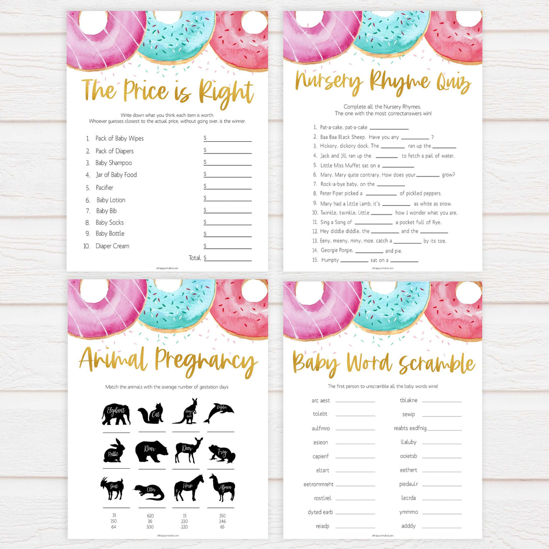 10 baby shower games, baby games bundle, Printable baby shower games, donut baby games, baby shower games, fun baby shower ideas, top baby shower ideas, donut sprinkles baby shower, baby shower games, fun donut baby shower ideas