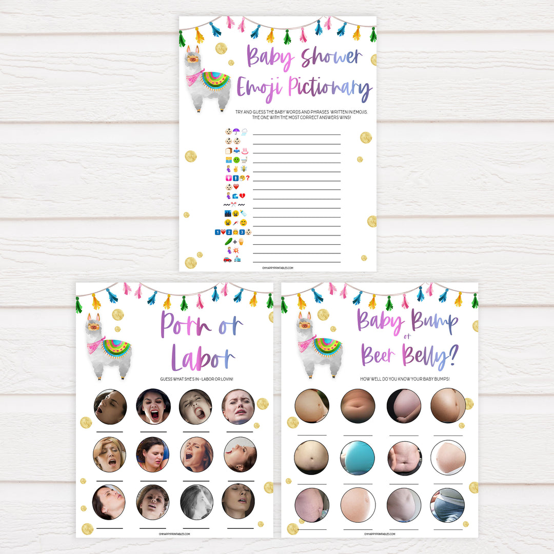 7 baby shower games, baby shower games bundle, Printable baby shower games, llama fiesta fun baby games, baby shower games, fun baby shower ideas, top baby shower ideas, Llama fiesta shower baby shower, fiesta baby shower ideas