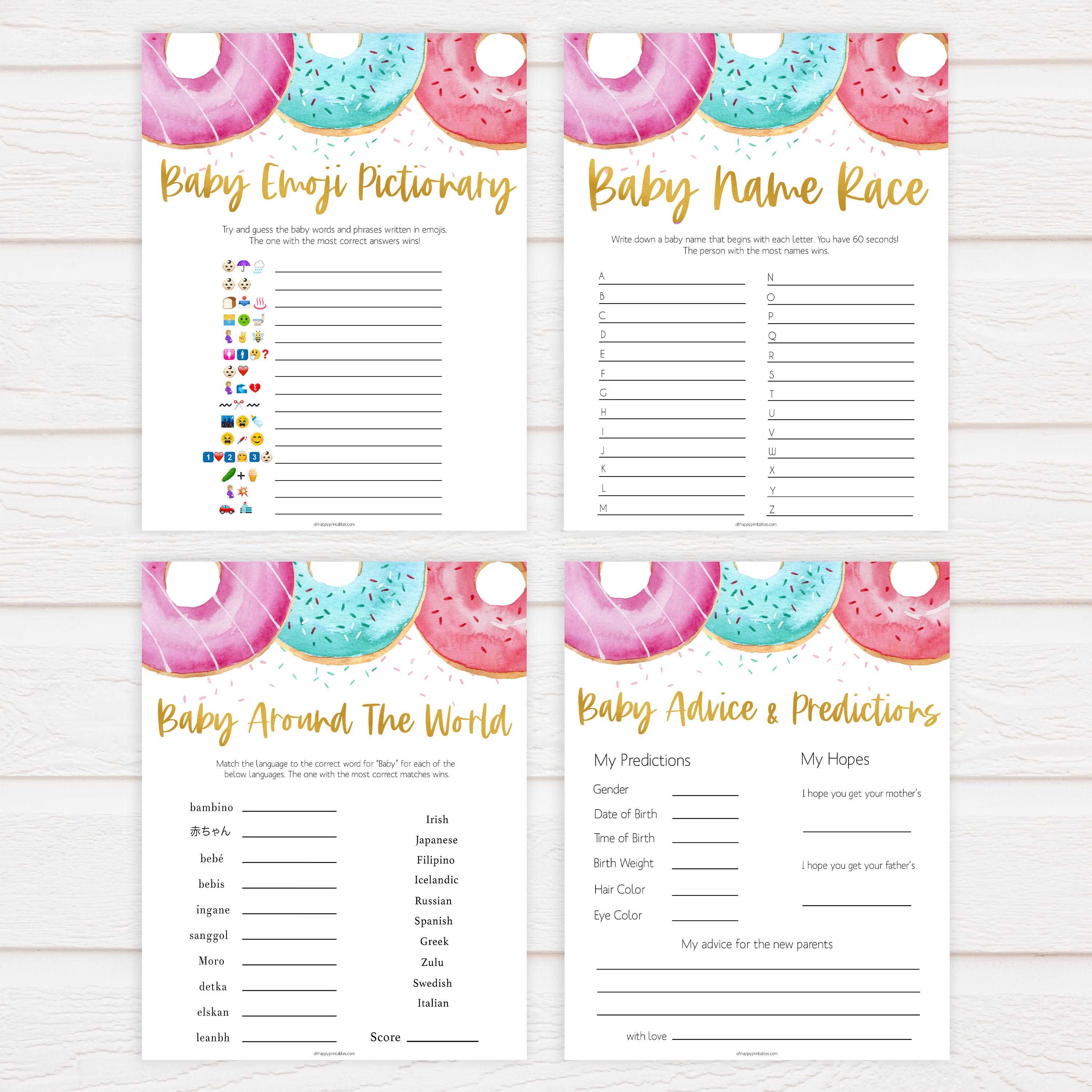 10 baby shower games, baby games bundle, Printable baby shower games, donut baby games, baby shower games, fun baby shower ideas, top baby shower ideas, donut sprinkles baby shower, baby shower games, fun donut baby shower ideas