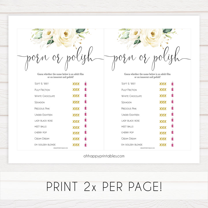 8 bachelorette games, Printable bachelorette games, floral bachelorette, floral hen party games, fun hen party games, bachelorette game ideas, floral adult party games, naughty hen games, naughty bachelorette games, cock or what, would she rather