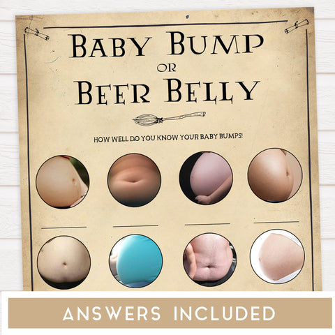 labor or porn, baby bump or beer belly, boobs or butts game, Wizard baby shower games, printable baby shower games, Harry Potter baby games, Harry Potter baby shower, fun baby shower games,  fun baby ideas