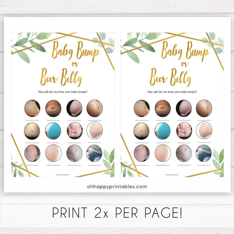 labor or porn, baby bump or beer belly, boobs or butts, Printable baby shower games, geometric fun baby games, baby shower games, fun baby shower ideas, top baby shower ideas, gold baby shower, blue baby shower ideas