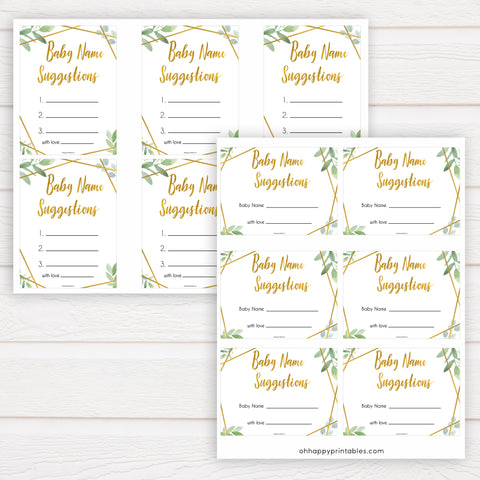 gold geometric baby name suggestions baby shower games, printable baby shower games, fun baby games, popular baby games, gold baby games