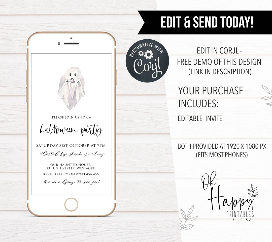 halloween invitations, editable halloween invitations, printable halloween invitations, spooky halloween invitations
