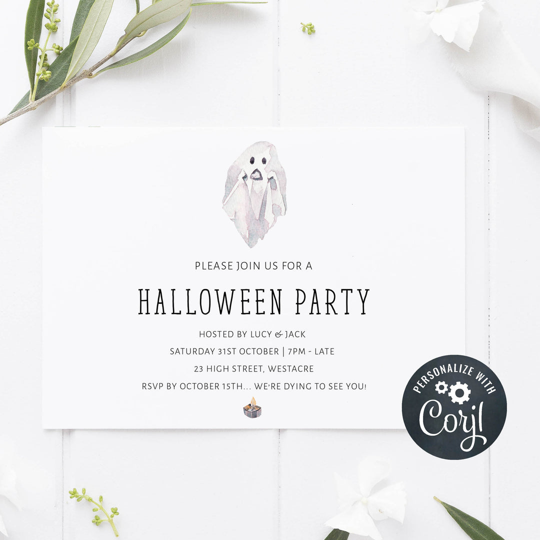 halloween invitations, editable halloween invitations, printable halloween invitations, spooky halloween invitations
