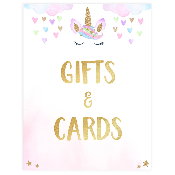 gifts and cards baby table decor, Unicorn baby decor, printable baby table signs, printable baby decor, baby adventure table signs, fun baby signs, baby unicorn fun baby table signs