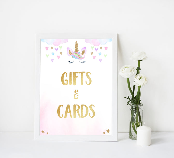 gifts and cards baby table decor, Unicorn baby decor, printable baby table signs, printable baby decor, baby adventure table signs, fun baby signs, baby unicorn fun baby table signs
