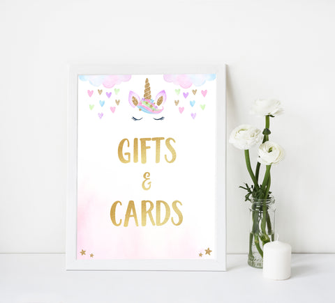 gifts and cards baby table decor, Unicorn baby decor, printable baby table signs, printable baby decor, baby adventure table signs, fun baby signs, baby unicorn fun baby table signs