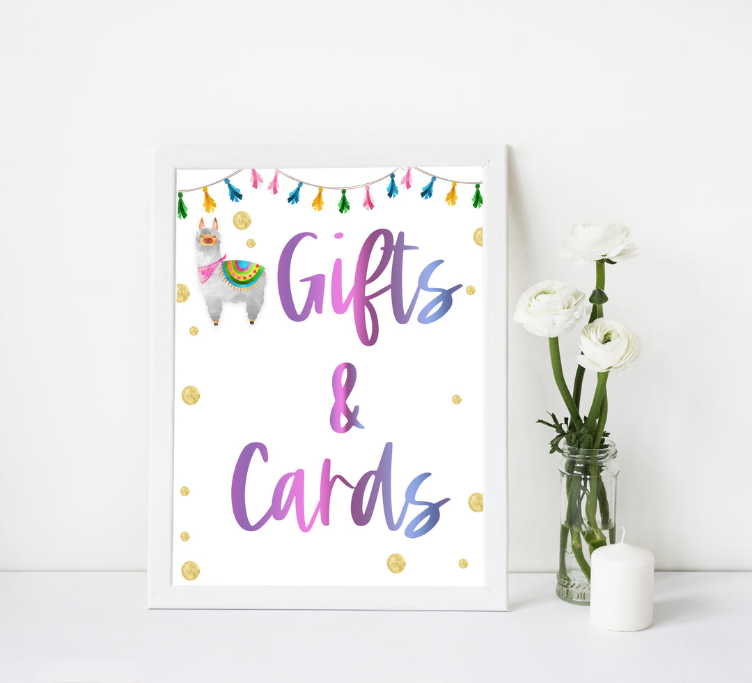 gifts and cards baby table signs, Llama fiesta baby decor, printable baby table signs, printable baby decor, baby llama fiesta table signs, fun baby signs, baby llama fiesta fun baby table signs