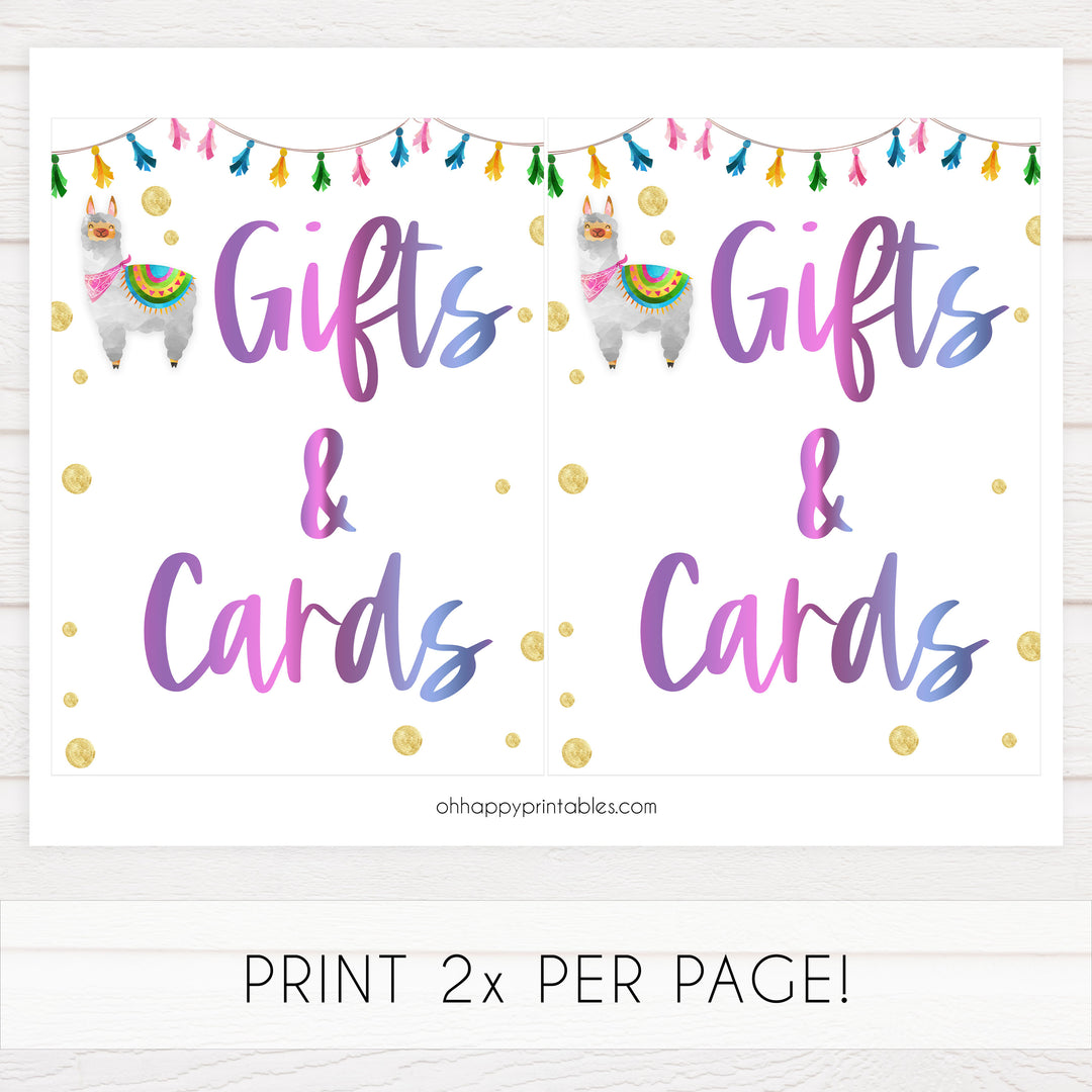 gifts and cards baby table signs, Llama fiesta baby decor, printable baby table signs, printable baby decor, baby llama fiesta table signs, fun baby signs, baby llama fiesta fun baby table signs