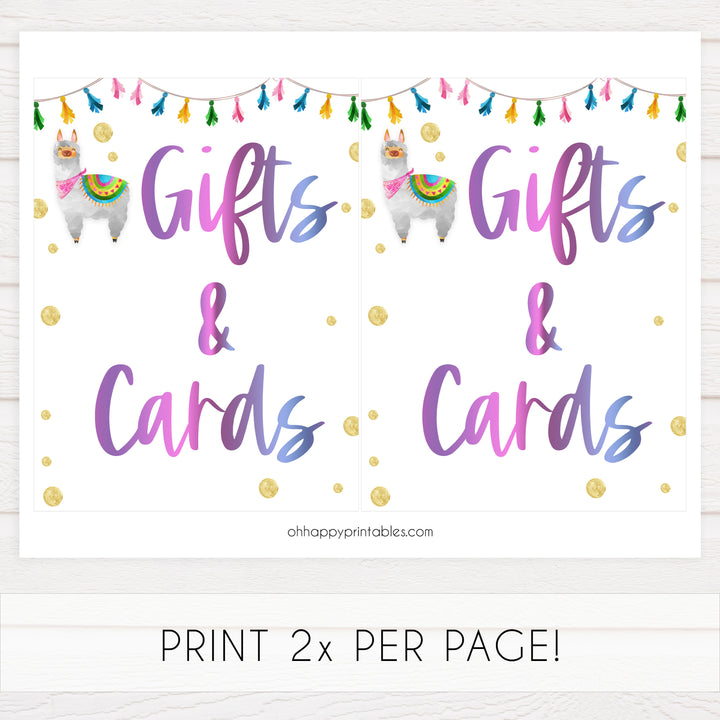 gifts and cards baby table signs, Llama fiesta baby decor, printable baby table signs, printable baby decor, baby llama fiesta table signs, fun baby signs, baby llama fiesta fun baby table signs