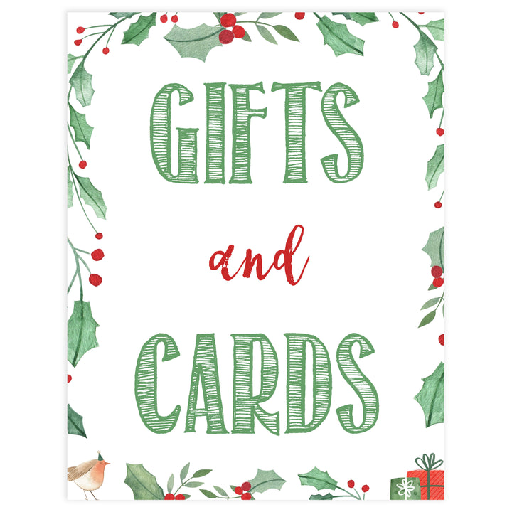 Christmas baby shower signs, gifts and cards baby shower sign, baby shower decor, printable baby signs, baby decor, festive baby shower