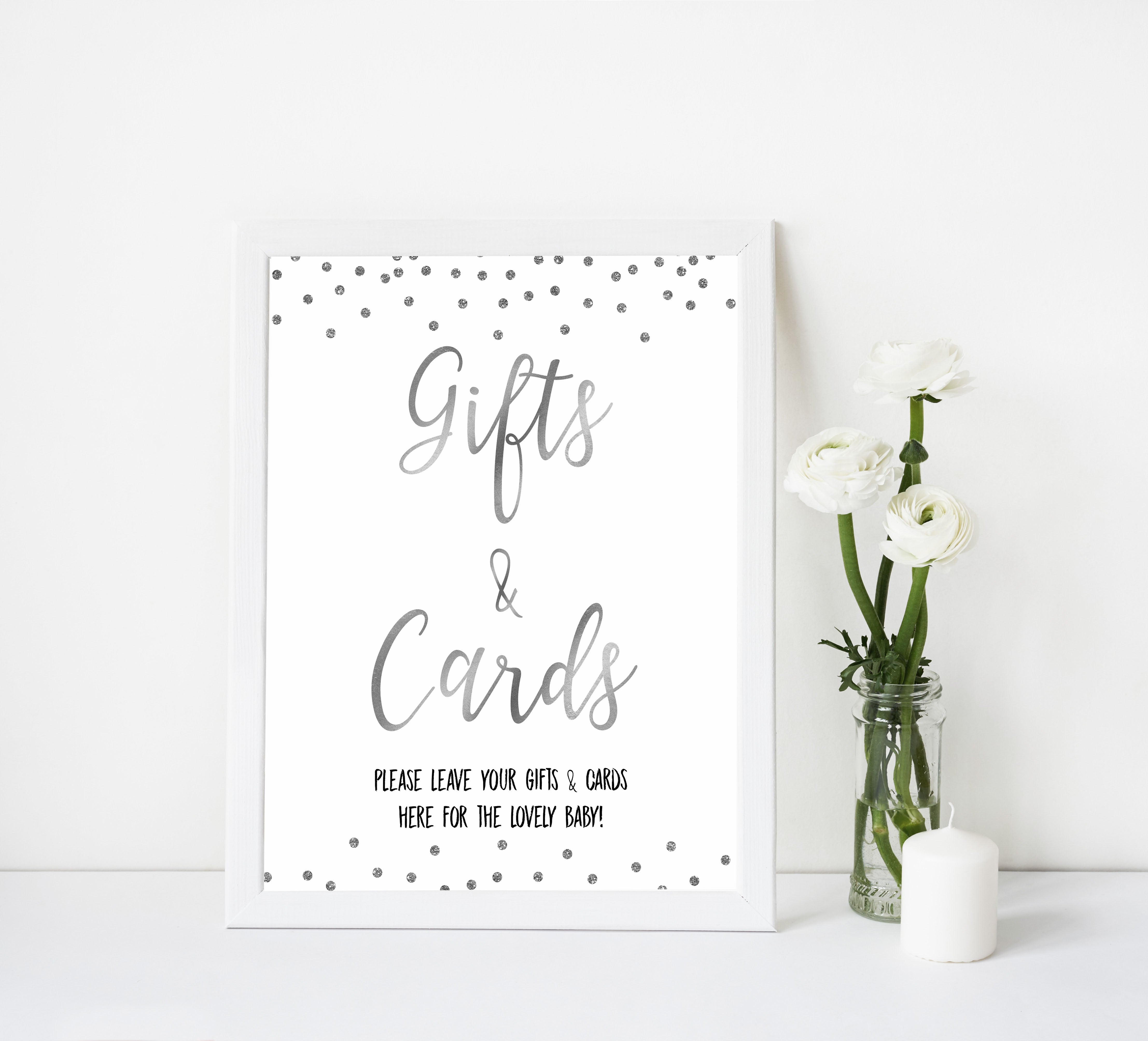 8 baby shower signs, baby table signs bundle, Baby silver glitter baby decor, printable baby table signs, printable baby decor, baby silver glitter table signs, fun baby signs, baby silver fun baby table signs
