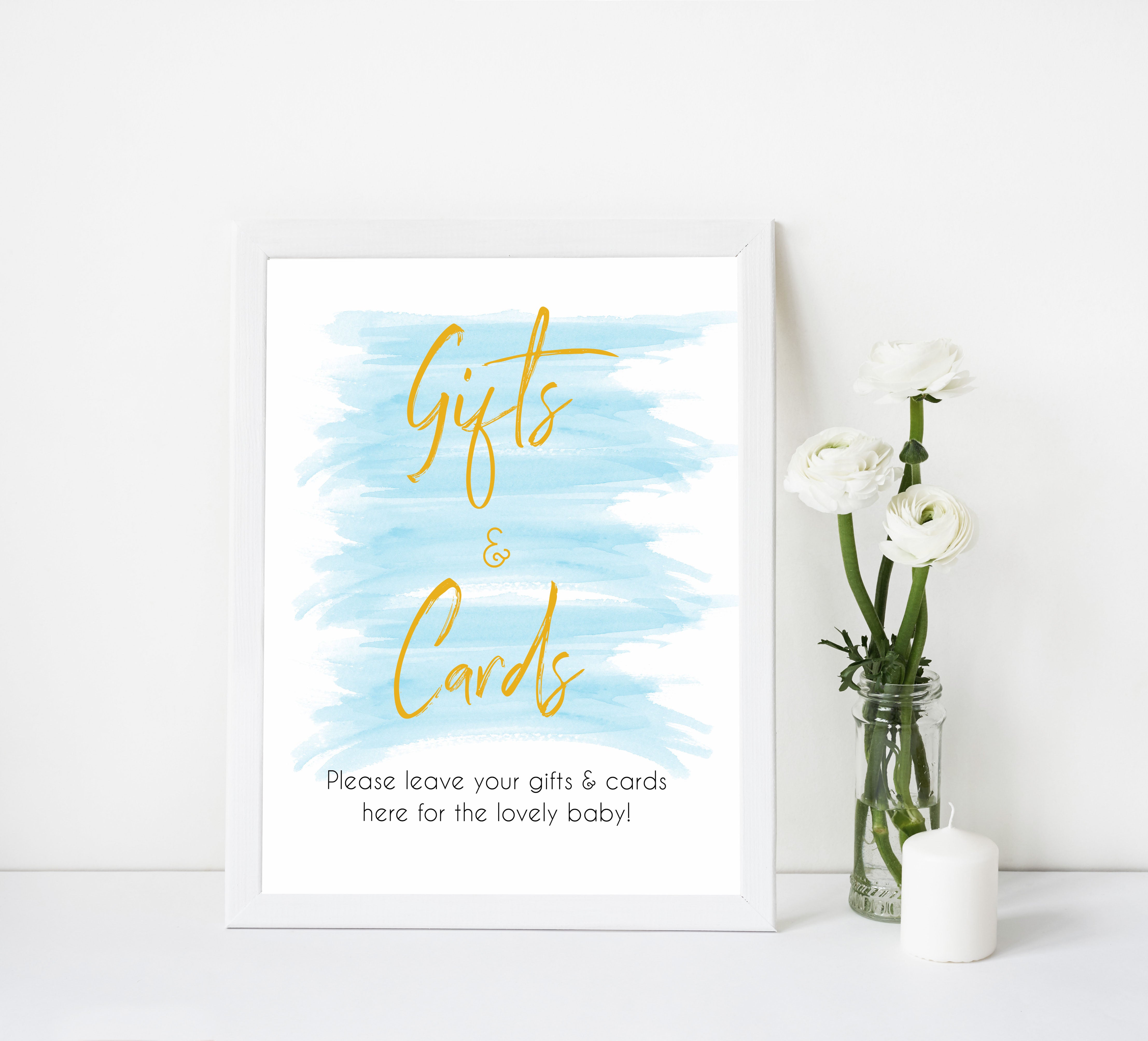blue baby shower signs, printable baby shower signs, baby signs pack, fun baby games ideas