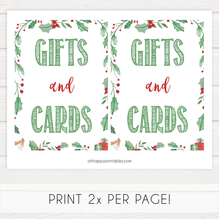 Christmas baby shower signs, gifts and cards baby shower sign, baby shower decor, printable baby signs, baby decor, festive baby shower