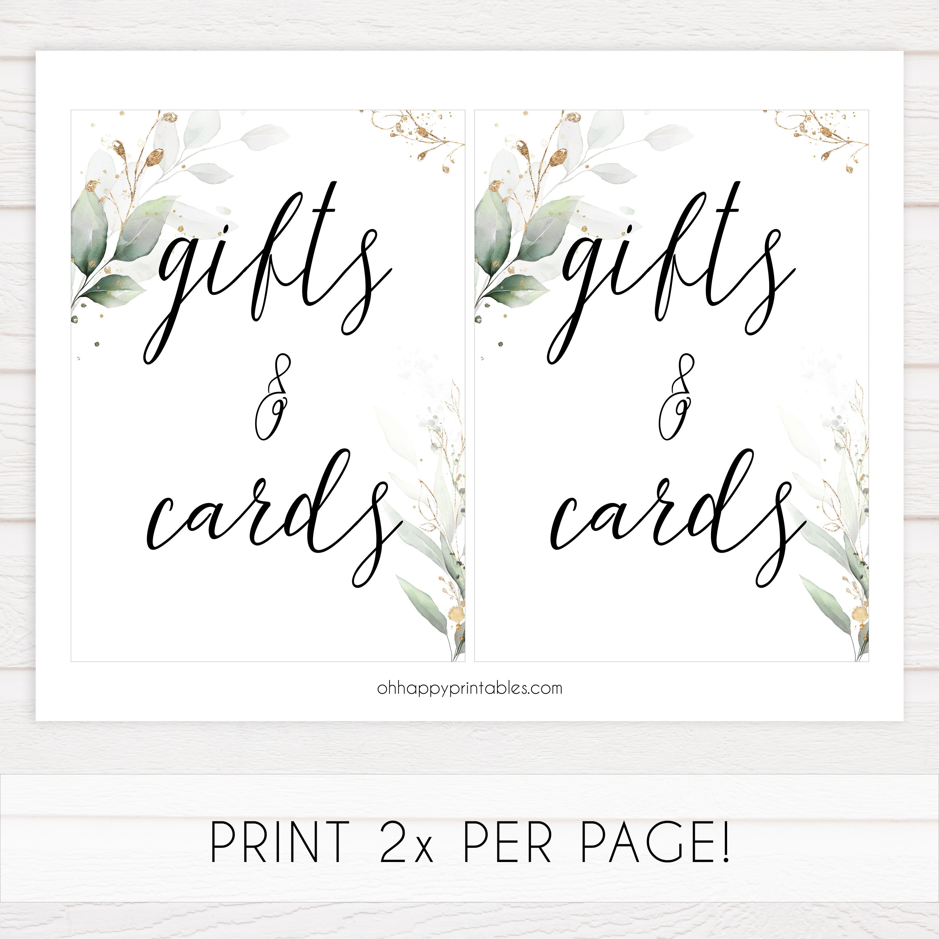 gifts and cards table signs, Printable bridal shower signs, greenery bridal shower decor, gold leaf bridal shower decor ideas, fun bridal shower decor, bridal shower game ideas, greenery bridal shower ideas
