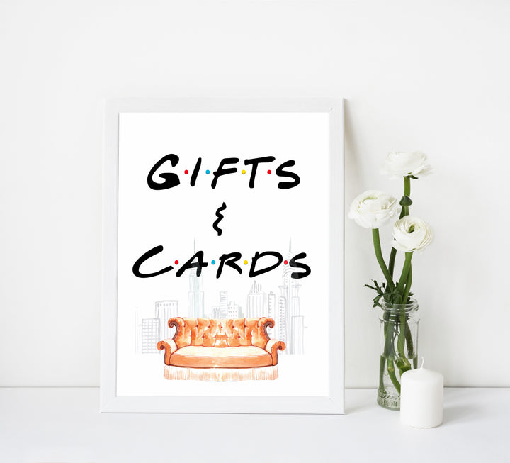 gifts and cards wedding table sign, gifts and cards, Printable bridal shower signs, friends bridal shower decor, friends bridal shower decor ideas, fun bridal shower decor, bridal shower game ideas, friends bridal shower ideas