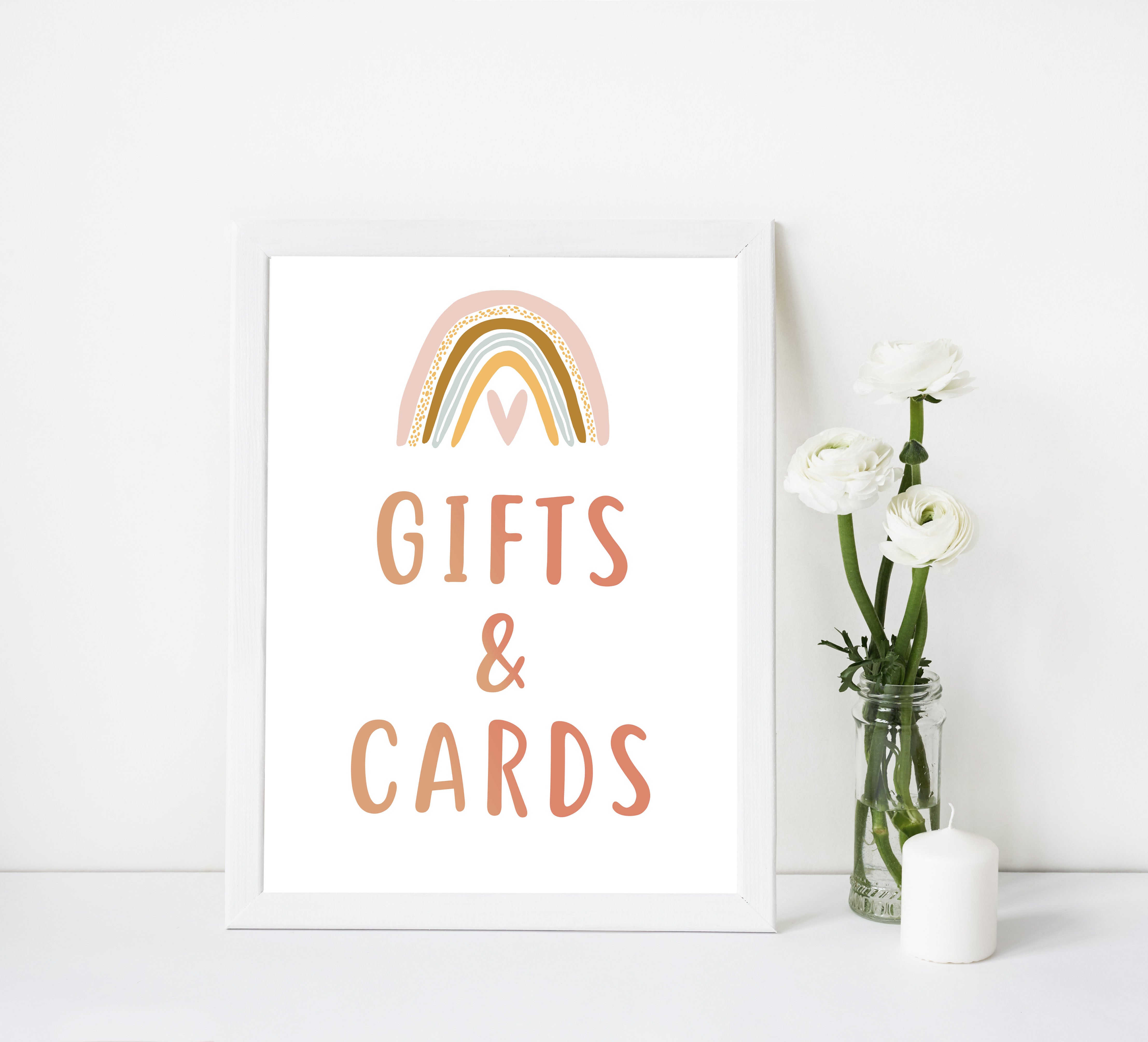 gifts and cards baby table signs, Boho rainbow baby decor, printable baby table signs, printable baby decor, baby boho rainbow table signs, fun baby signs, baby boho rainbow fun baby table signs