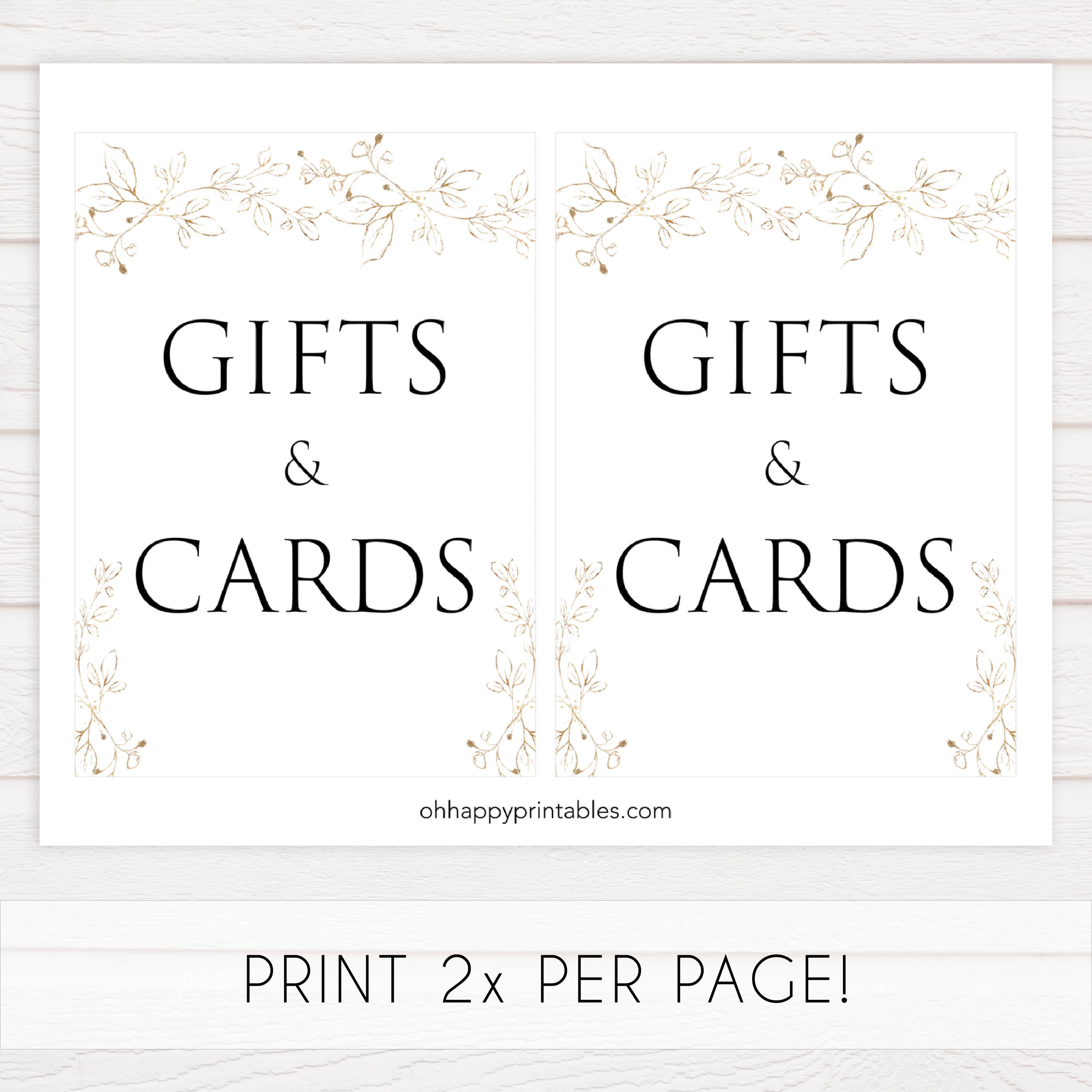 gifts and cards table signs, Gold leaf baby decor, printable baby table signs, printable baby decor, baby gold leaf table signs, fun baby signs, baby gold leaf fun baby table signs