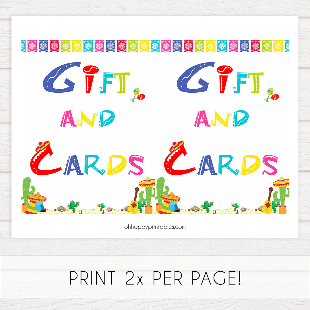 gifts and cards baby table signs, Mexican fiesta baby decor, printable baby table signs, printable baby decor, baby Mexican fiesta table signs, fun baby signs, baby fiesta fun baby table signs