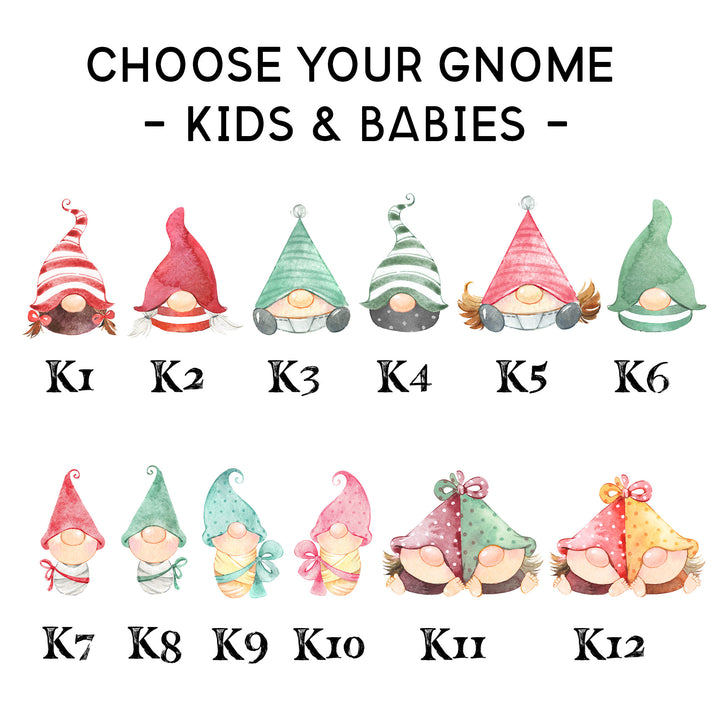 Personalised Gnome Family Print, Printable Download, Gonk Family, Custom Family Christmas Gift, Personalized Portrait, Gnome Family Portrait