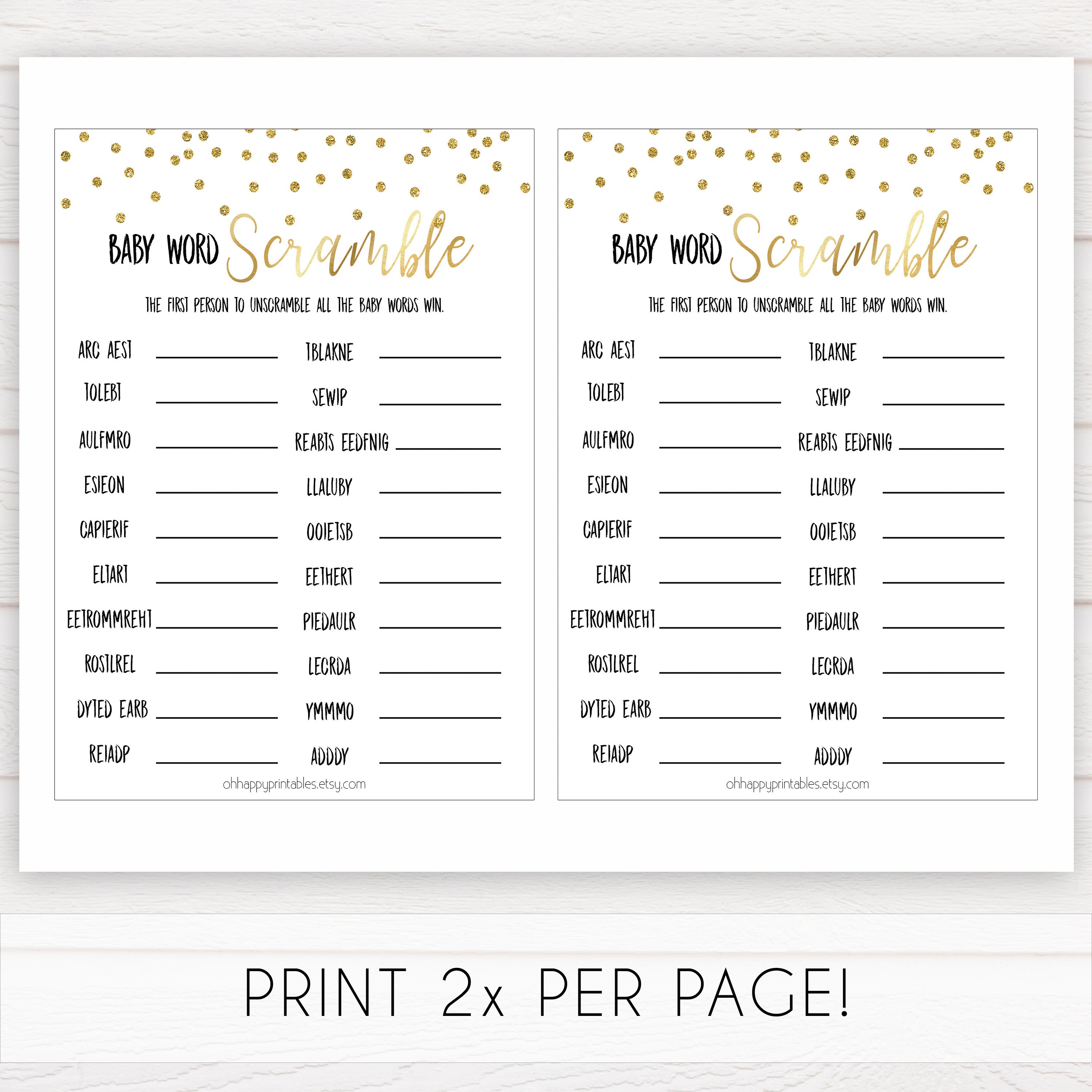 gold baby shower games, baby word scramble games, printable baby games, fun baby games, popular baby games, baby shower games, gold baby games, print baby games, gold baby shower