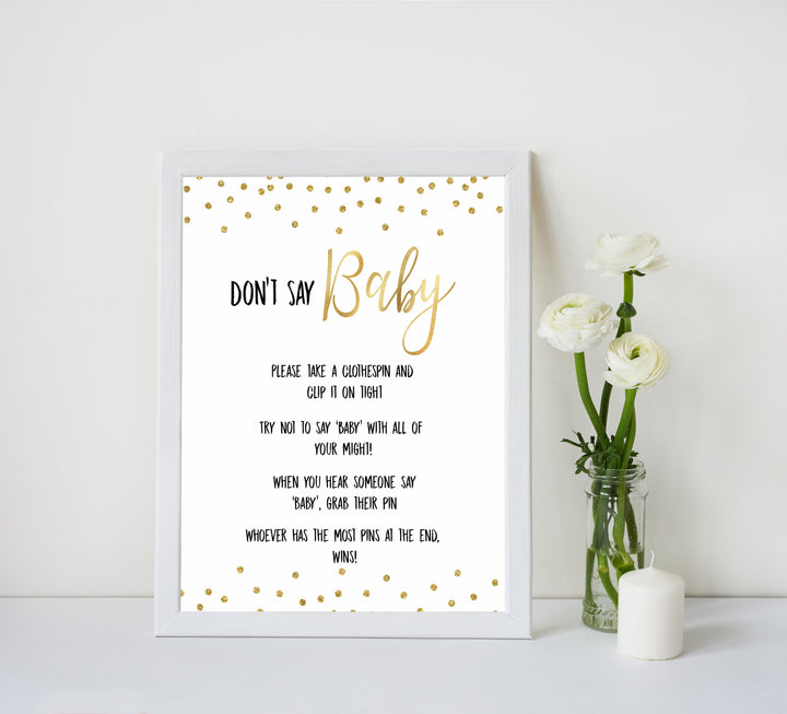 gold baby shower games, dont say baby games, printable baby games, fun baby games, popular baby games, baby shower games, gold baby games, print baby games, gold baby shower