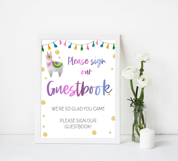guestbook baby table signs, Llama fiesta baby decor, printable baby table signs, printable baby decor, baby llama fiesta table signs, fun baby signs, baby llama fiesta fun baby table signs